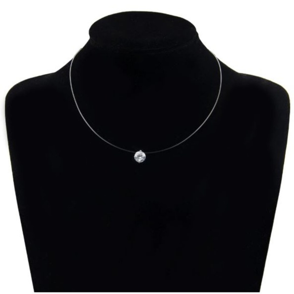 4 for $20 Cubic Zirconia Fish Line Necklace - Picture 3 of 7